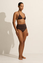 String Triangle Top - Nutmeg Stripe - Matteau